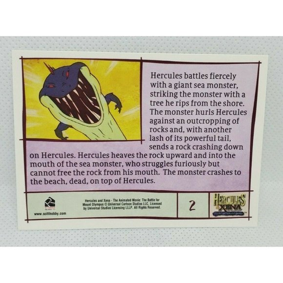 Hercules & Xena The Battle For Mount Olympus Animated Adventures Cards #1 #2 #3 - Picture 7 of 9